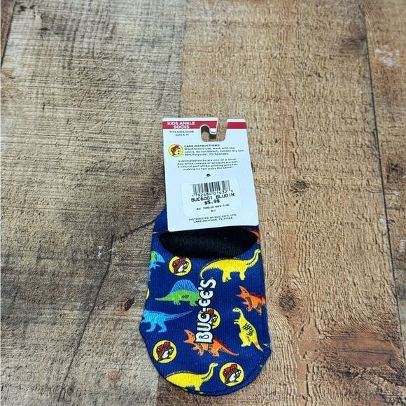 Buc-ee's Kids Socks Blue Dinosaur Socks - Picture 2 of 6